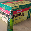 ミャンマープレミアムビール瓶24本1箱